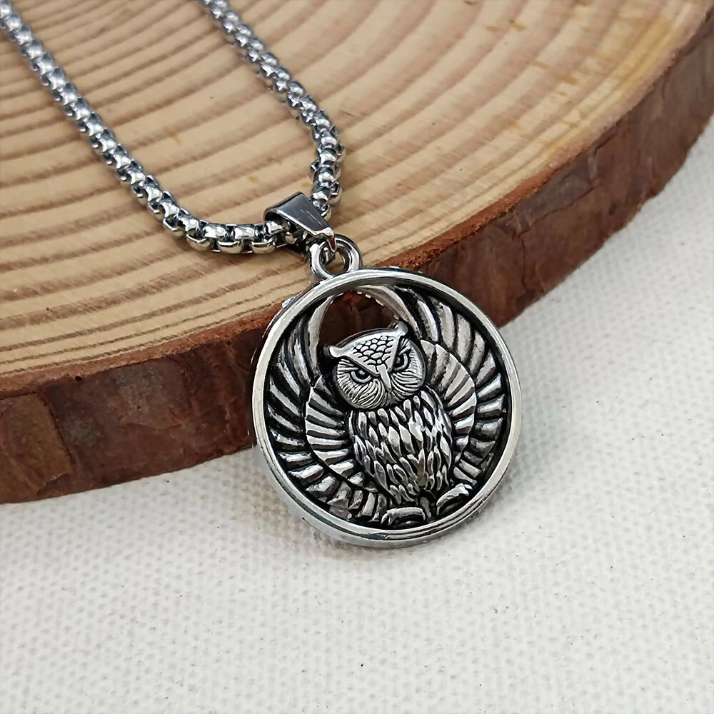 Owl Chain Pendant For Men - Image 3