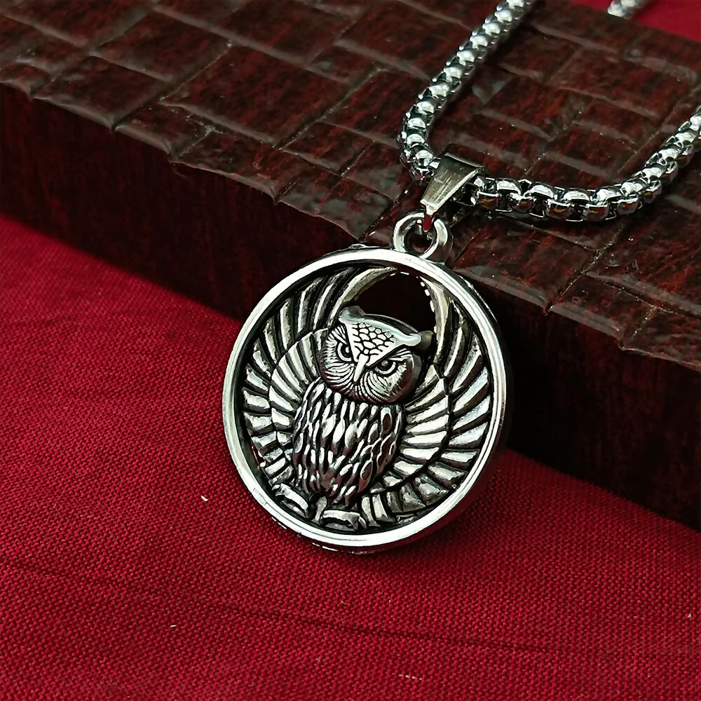 Owl Chain Pendant For Men - Image 4