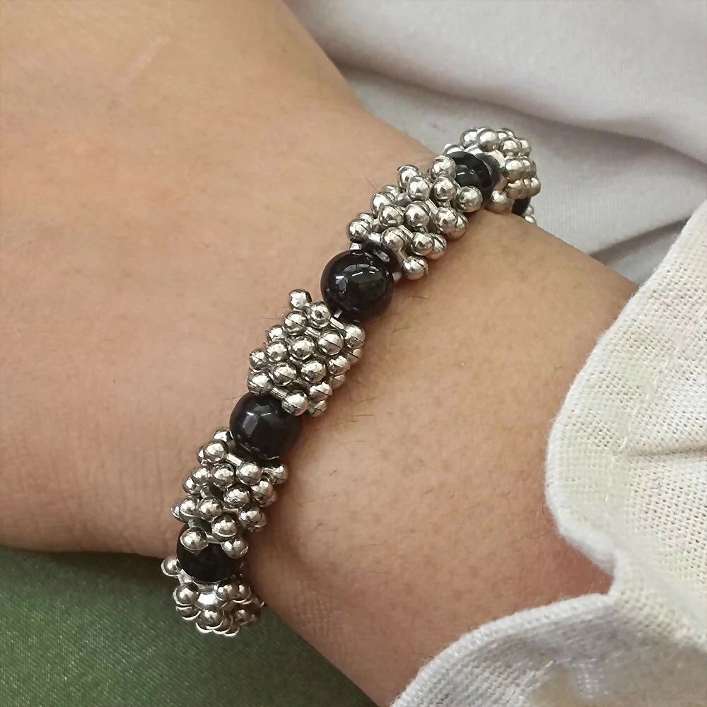 Oxidised Beads Bracelet - Image 3
