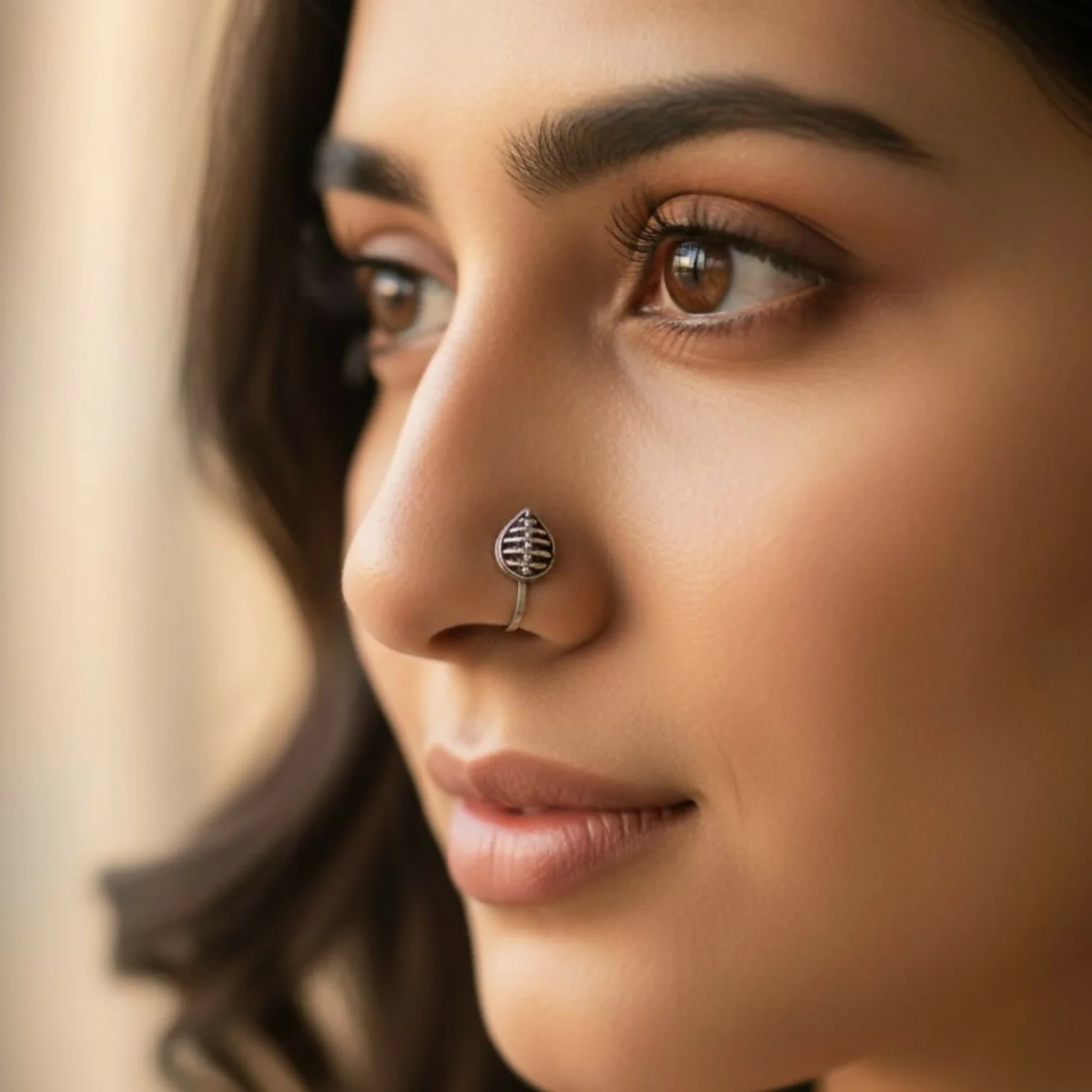 Oxidized Silver Designer Nose Pins for Women & Girls (Pack of 5) - Image 2