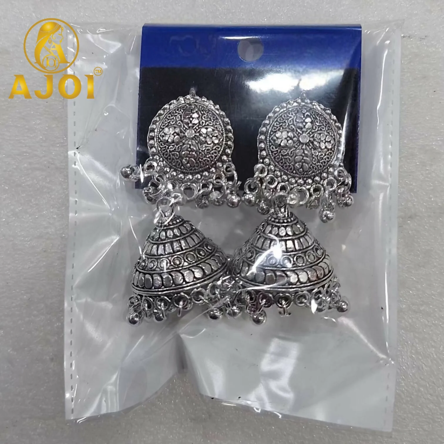 Oxidized Silver Traditional Jhumka Earrings for Women Ethnic Jewelry - Image 4