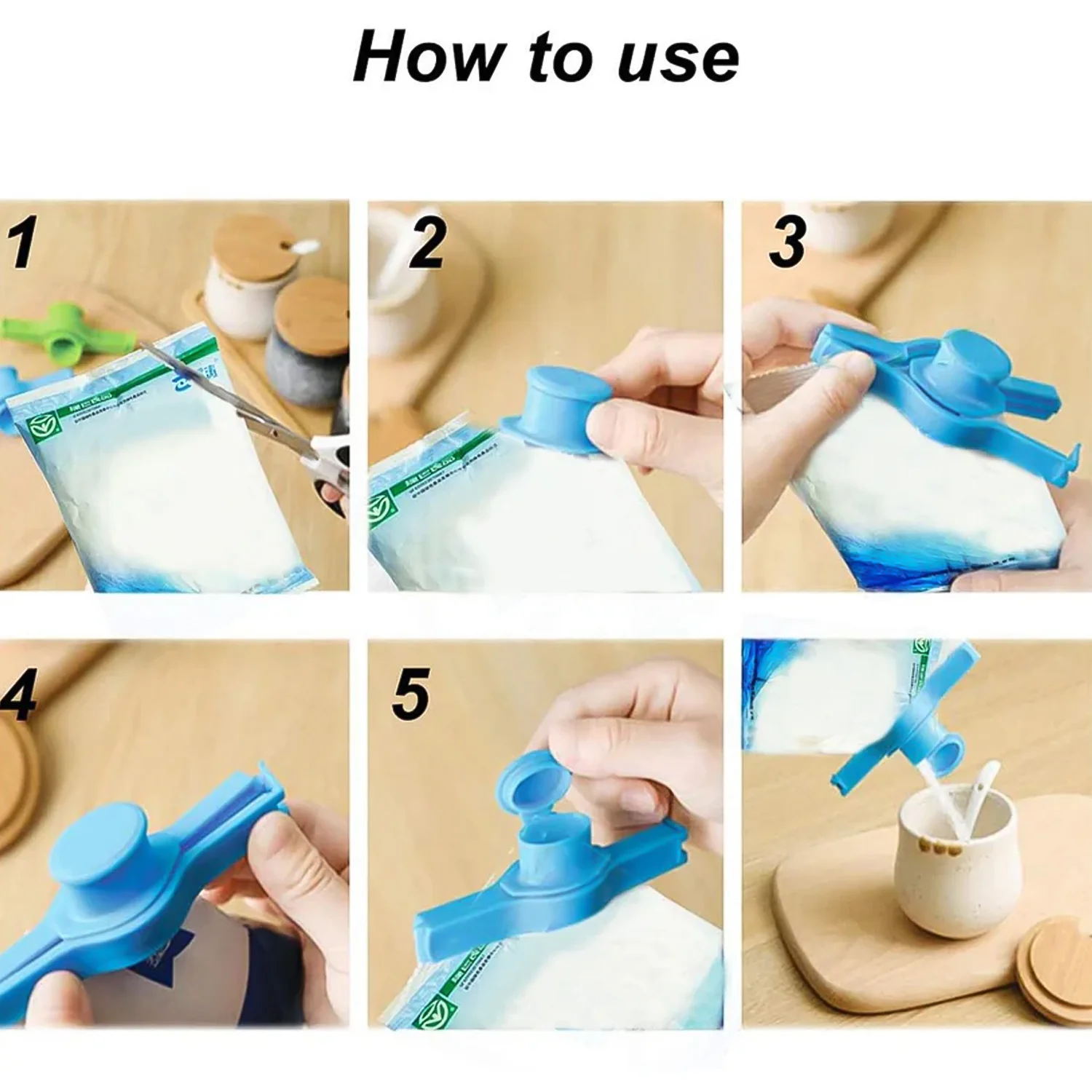 Packet Pourer & Sealer Clip - (4 Pc) - Image 3