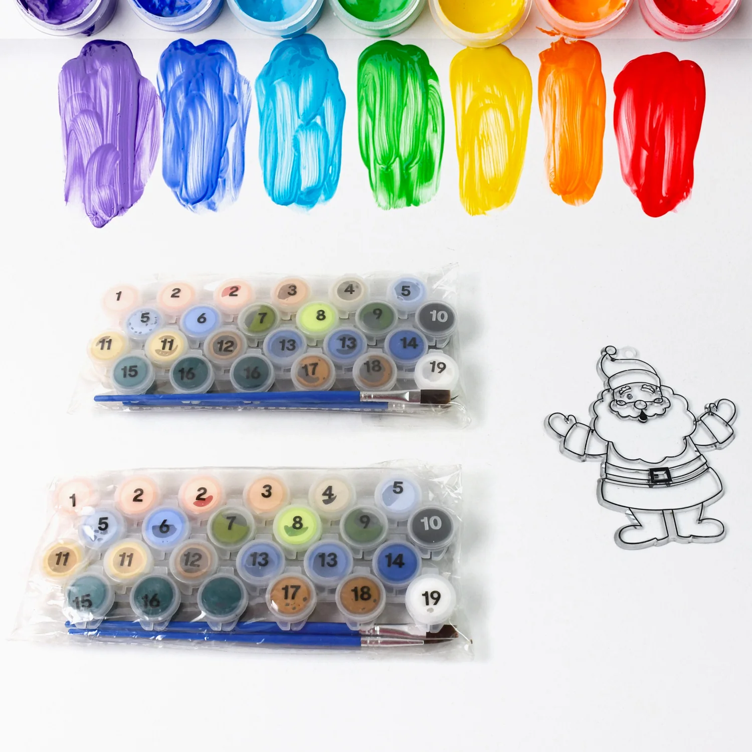 Paint by Number Kits 2 Set 19 Number Color, 6 paint brushes (2 Set) - Image 4