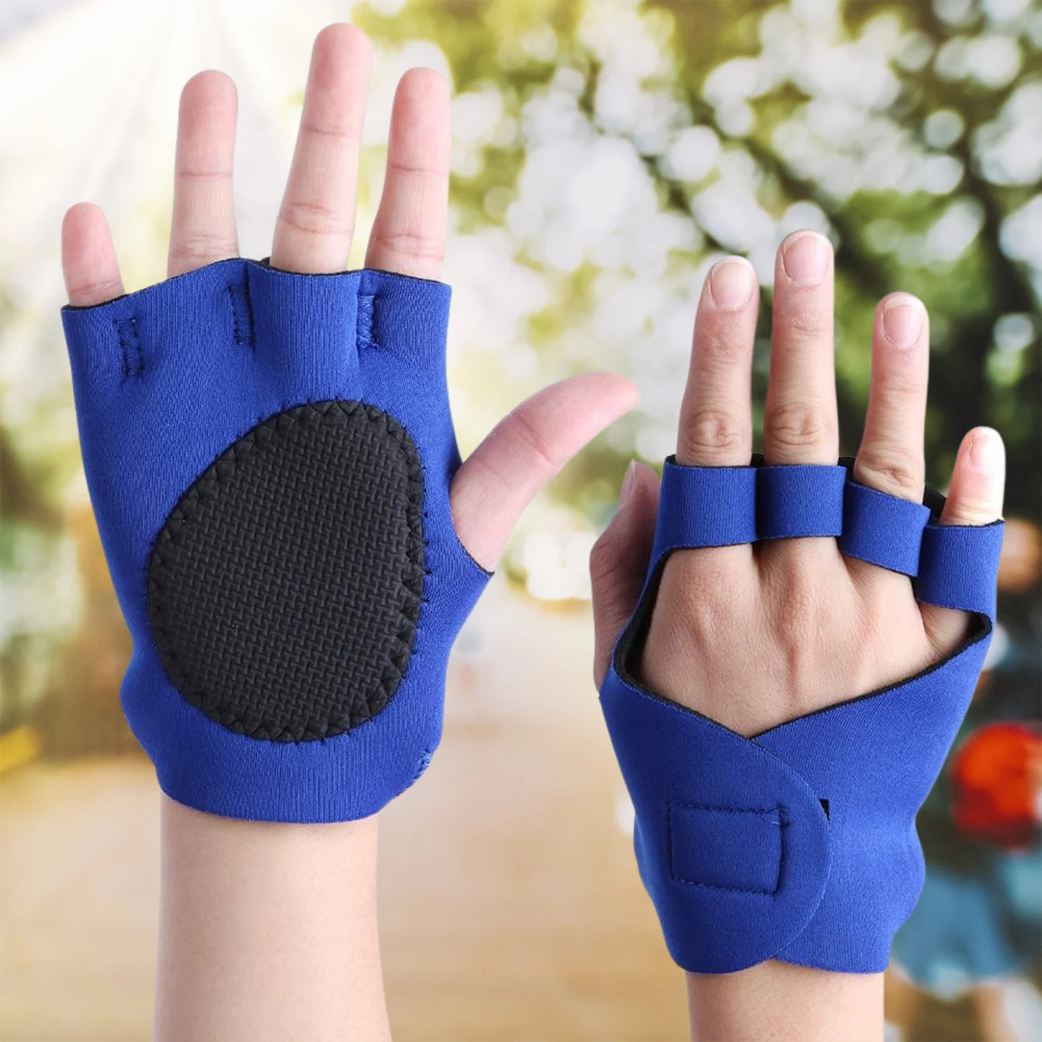 Palm Support Half-Finger Gym Training Gloves (1 Pair / With Color Box) - Image 5
