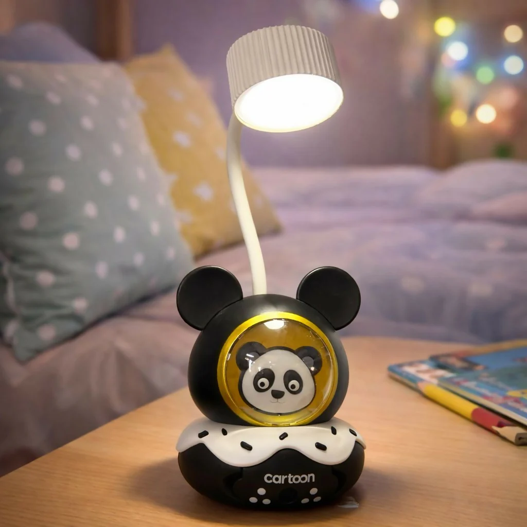 Panda Kids Desk Lamp with Pencil Sharpener & LED Study Light - Image 2