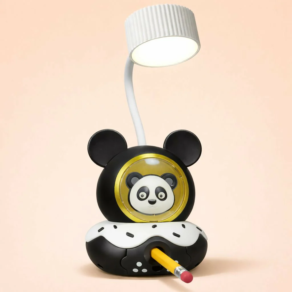 Panda Kids Desk Lamp with Pencil Sharpener & LED Study Light - Image 4