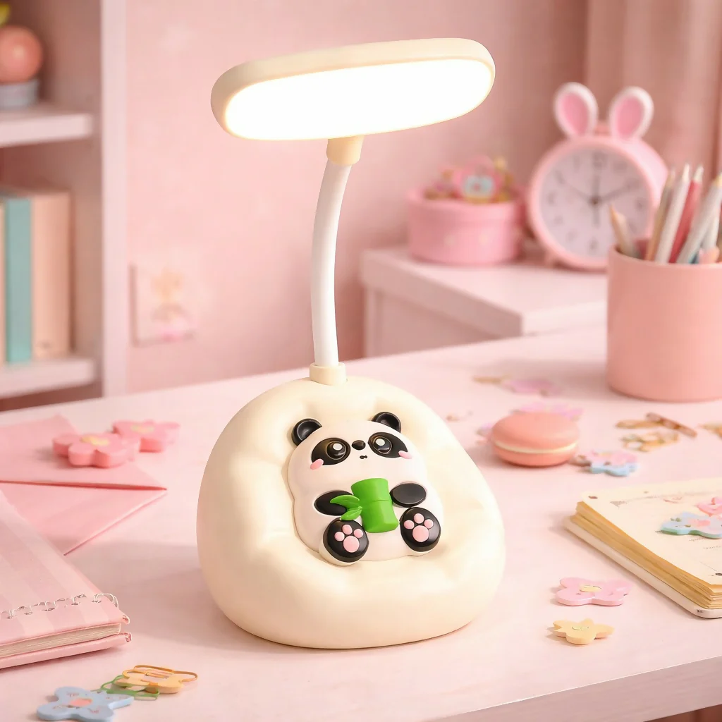 Panda LED Desk Lamp with Flexible Neck for Study & Bedroom - Image 2