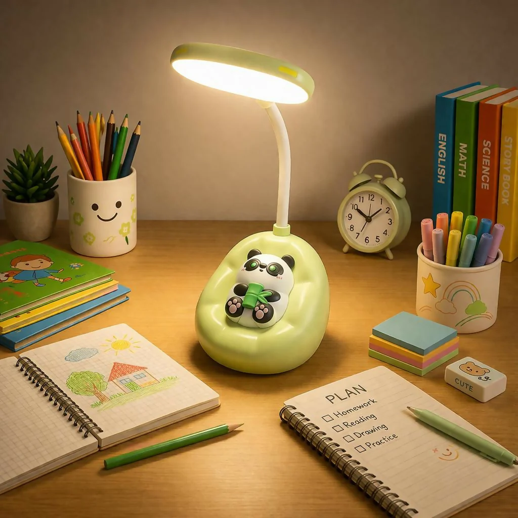 Panda LED Desk Lamp with Flexible Neck for Study & Bedroom - Image 6