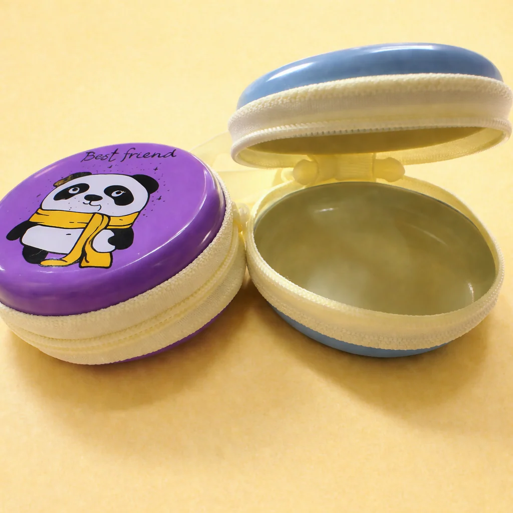 Panda Print Round Coin Pouch with Zipper & Wrist Strap for Kids and Gifting(DESIGN MAY VARY) - Image 2