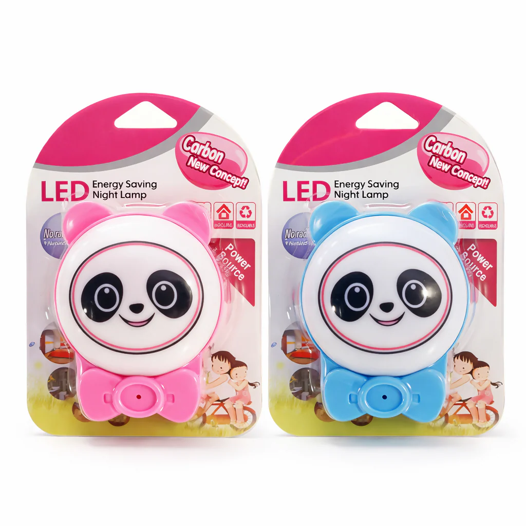 Panda Shape Plug-In LED Night Lamp for Kids Room, Bedroom & Nursery(COLOR MAY VARY) - Image 4
