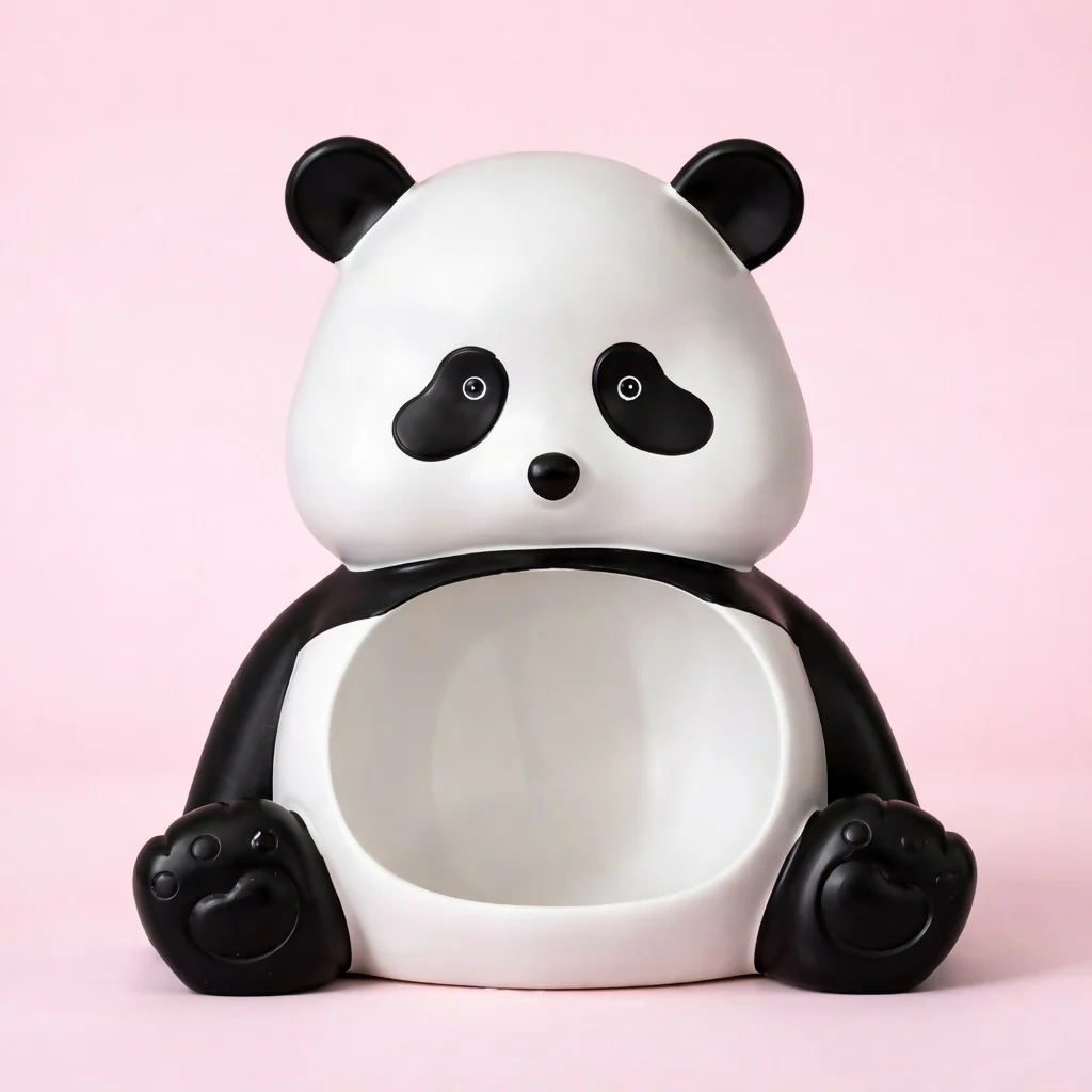 Panda Storage Organizer Box Cute Desk and Toy Holder for Kids Room - Image 2