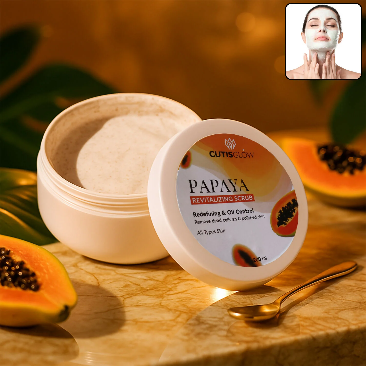 Eyelet Papaya Revitalizing Scrub Exfoliating Face and Body Scrub - Image 3