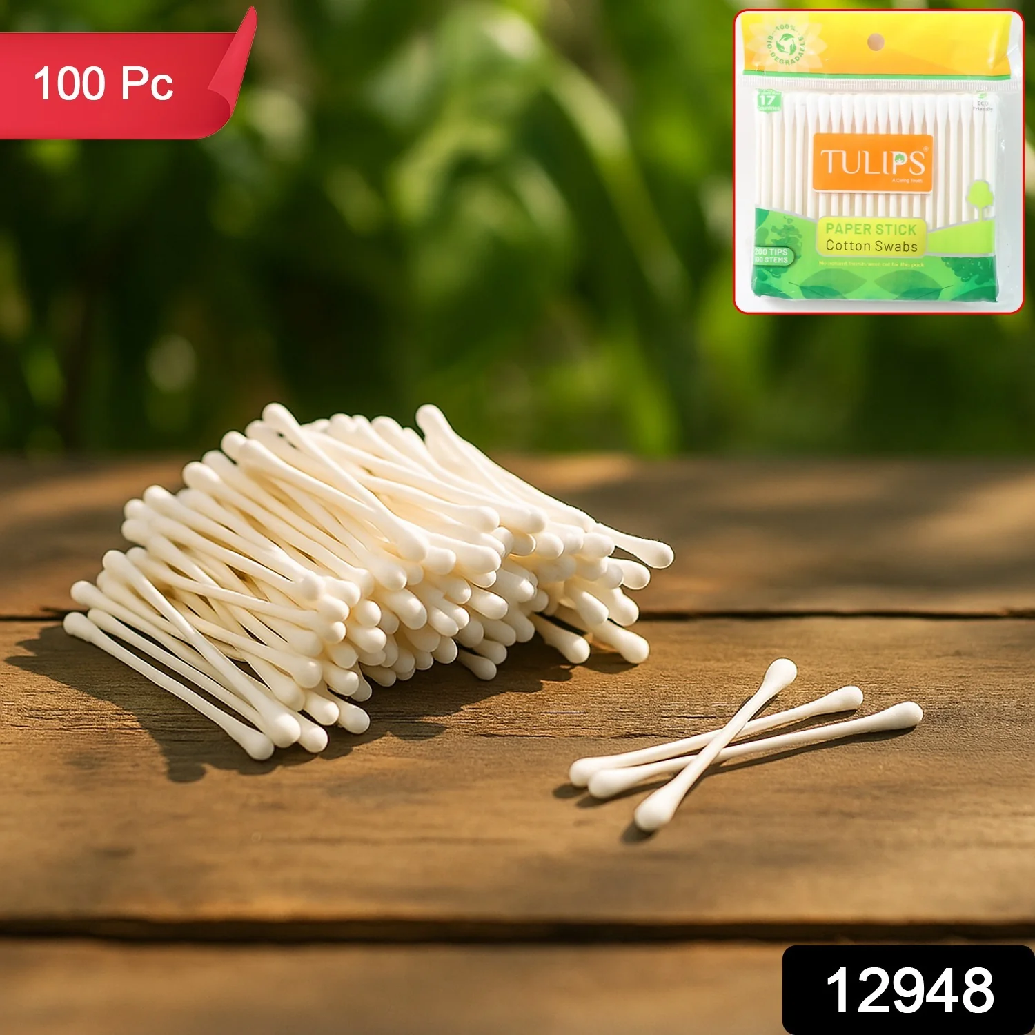 Paper-Stick Cotton Swabs - (100 Pc / Set) - Image 2