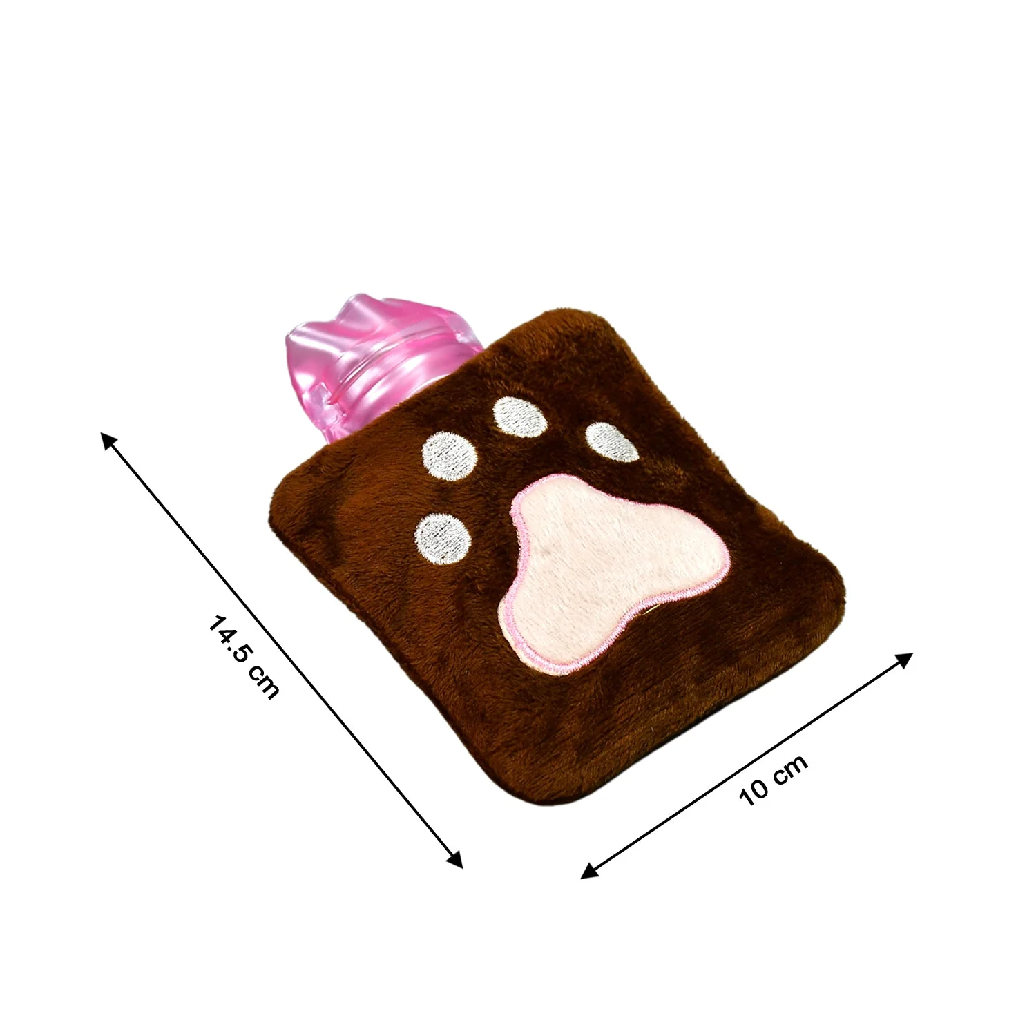 Paw Print Small Hot Water Bag with Cover for Pain Relief - Image 4