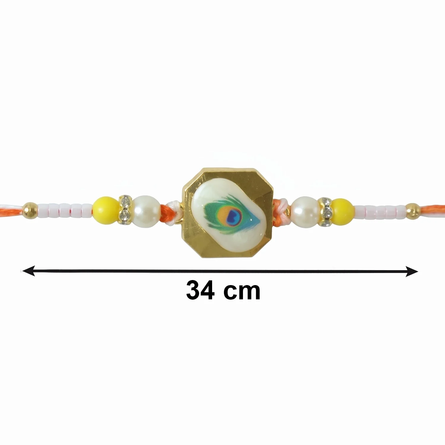 Peacock Feather (Mor Pankh) Designer Rakhi - Image 6