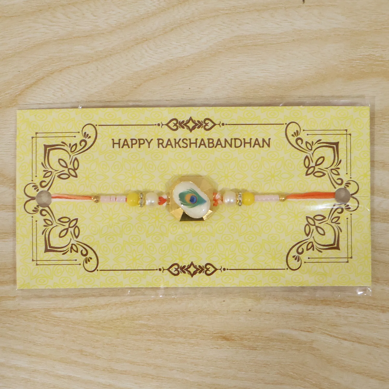 Peacock Feather (Mor Pankh) Designer Rakhi - Image 7