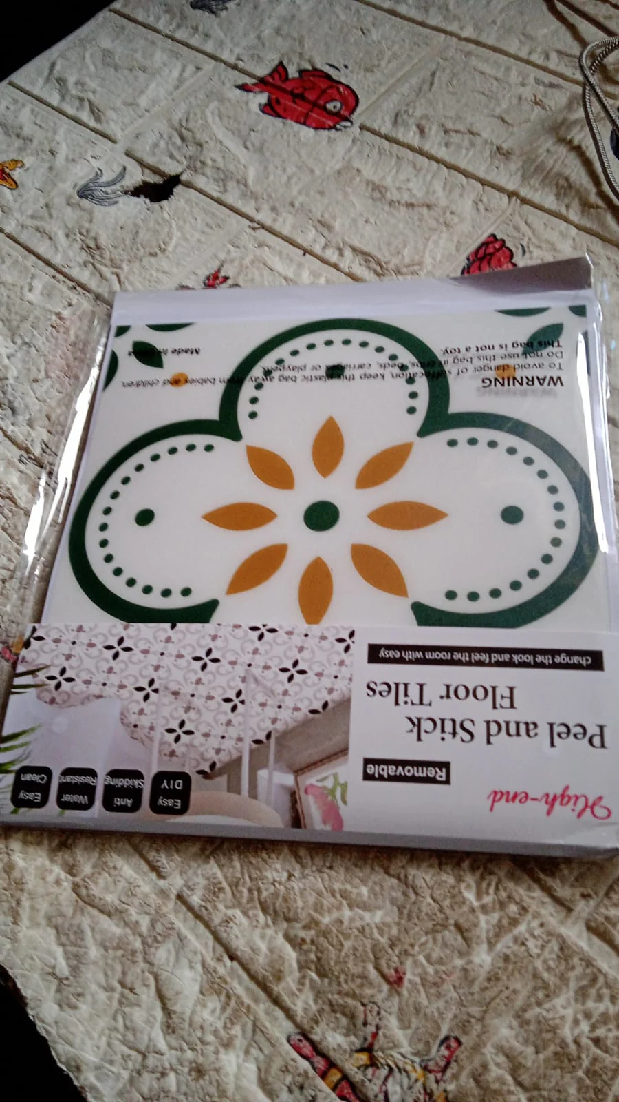Peel & Stick 8×8 Inch Floor Tiles for Kitchen & Bathroom (10 Pc Set) - Image 8