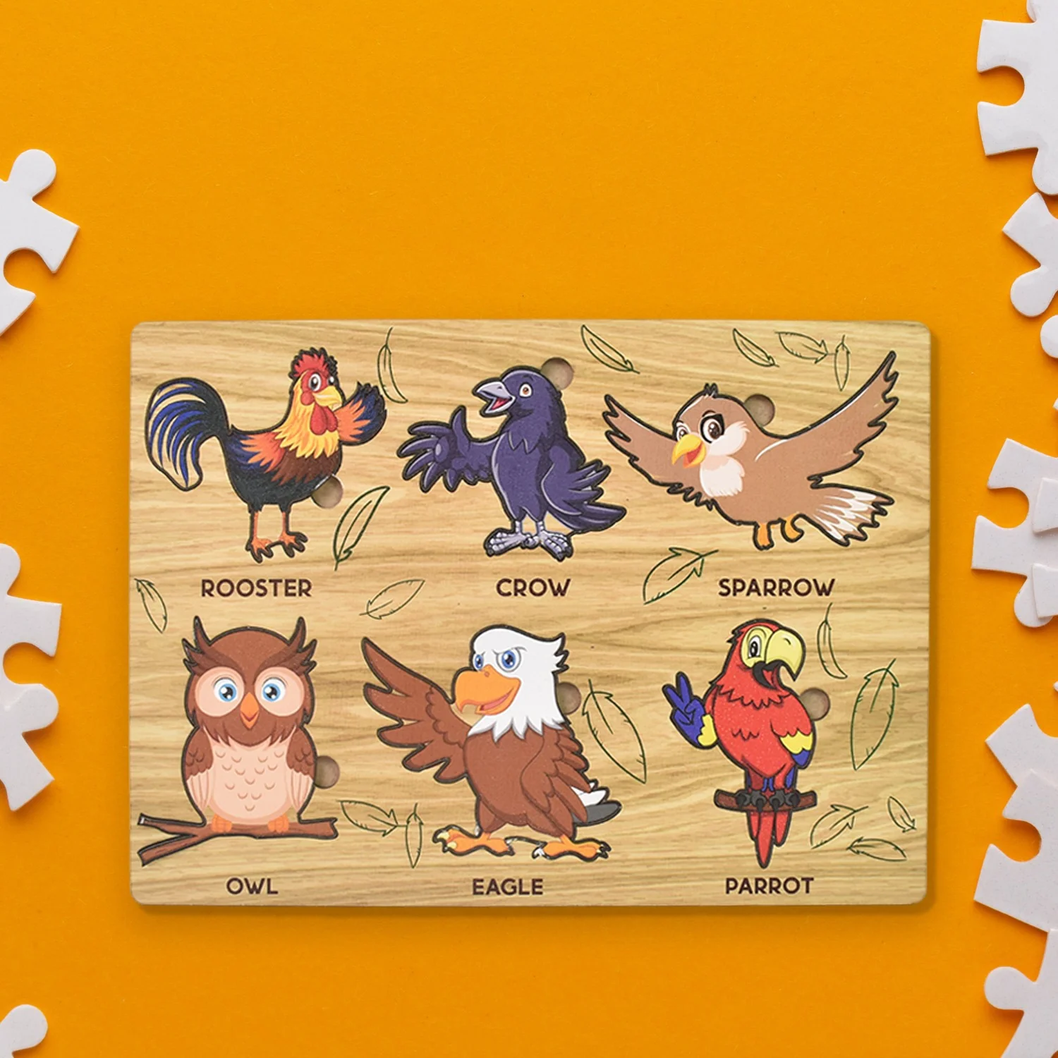 Wooden Puzzle Learning Board for Kids - (1 Pc / Mix Design / random) - Image 7