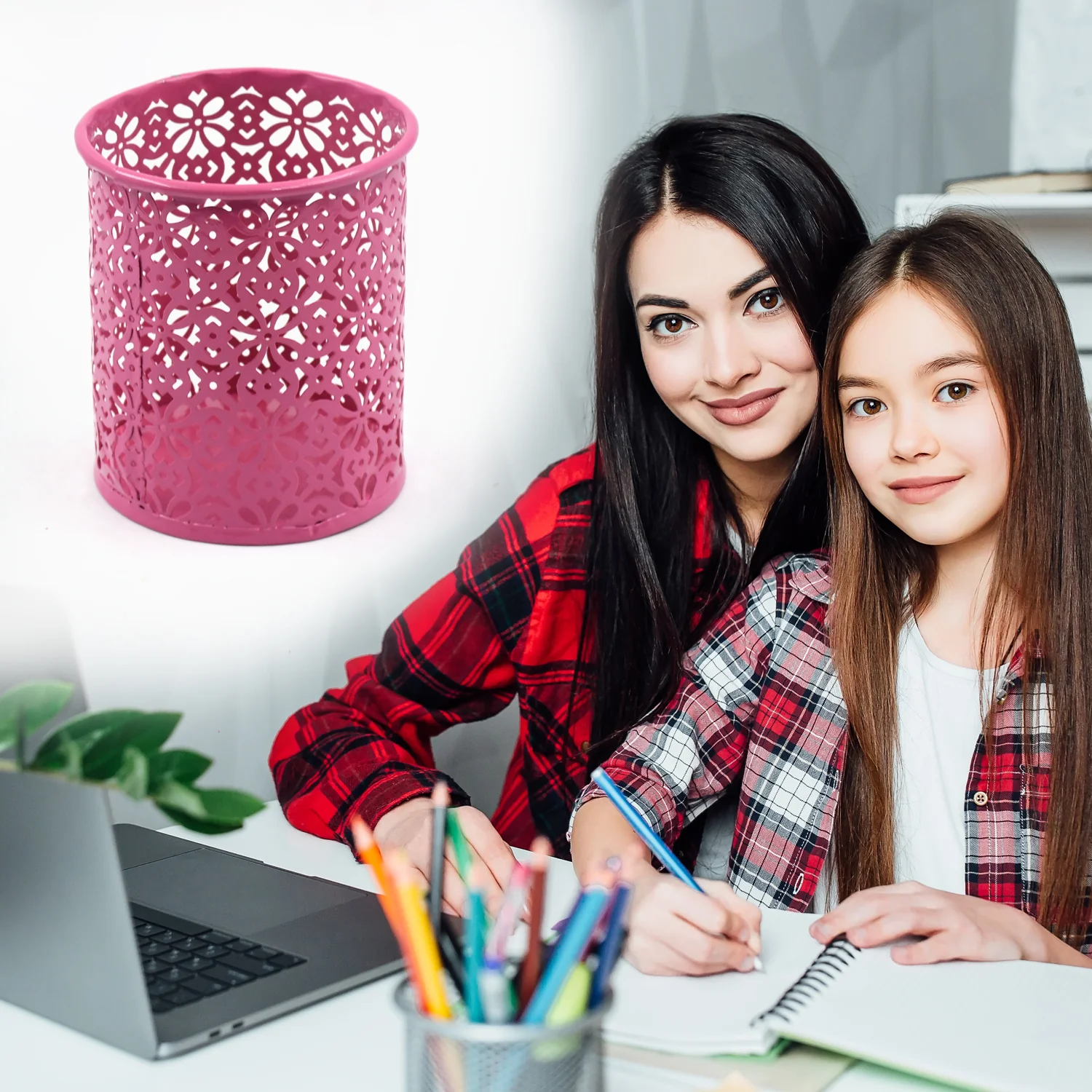 Pen Holder Office Desk Metal Mesh Pen Stand (1 Pc) - Image 6