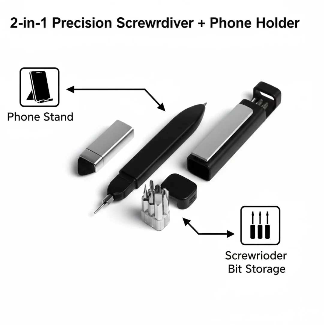 Pen-Shaped Phone Holder with Screwdriver Sets - Image 2