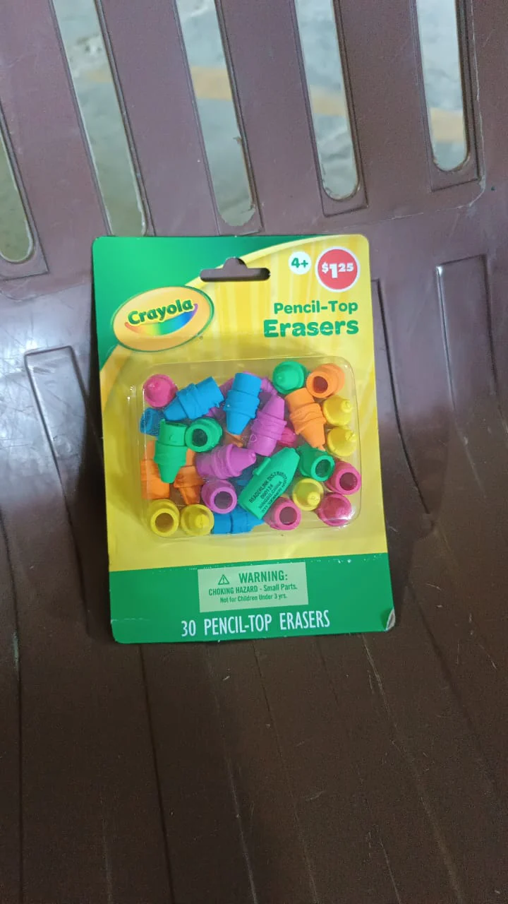 Pencil Top Eraser Rubber Erasers (1 Pc / Mix Color) - Image 6