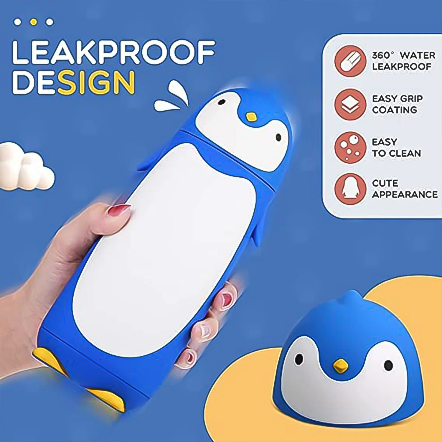 Penguin Water Bottle Penguin Cartoon Water Bottle - Image 3