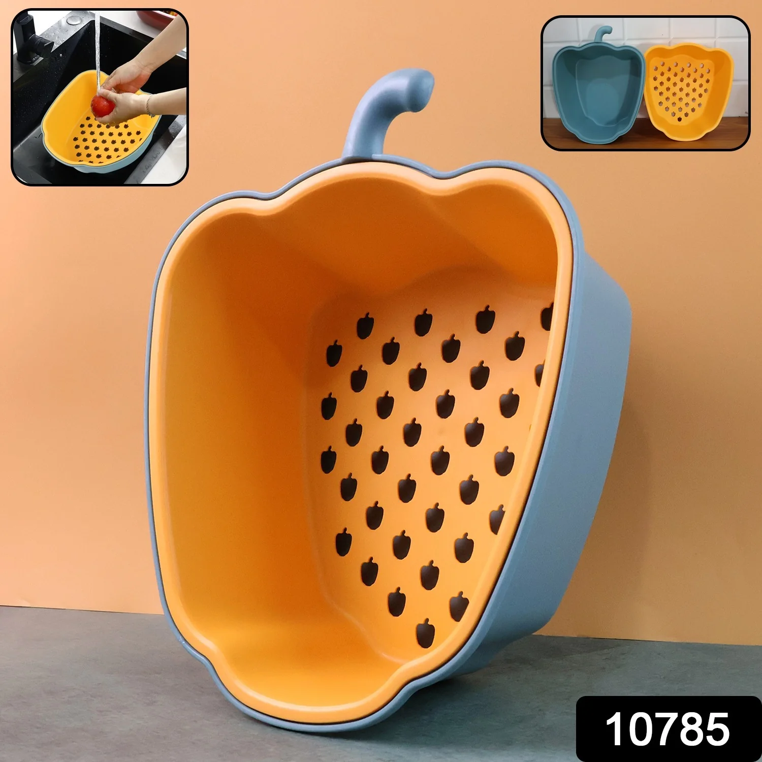 Pepper-Shape 2-in-1 Washing Bowl - (1 Pc) - Image 2
