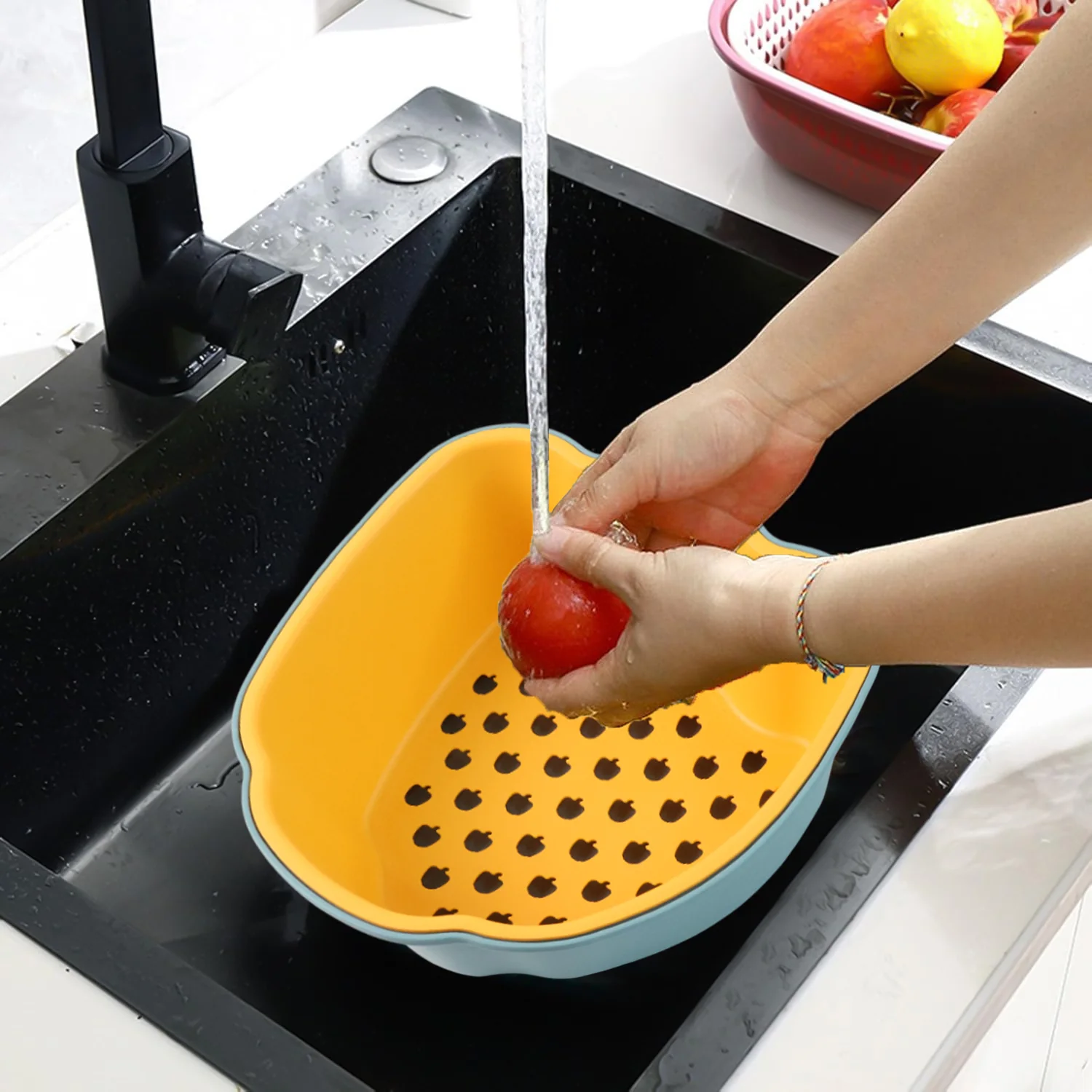 Pepper-Shape 2-in-1 Washing Bowl - (1 Pc) - Image 4
