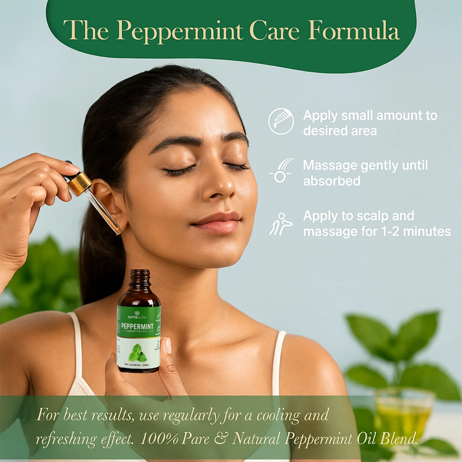 Eyelet Peppermint Essential Oil – 100% Pure & Natural Oil 30ml - Image 3