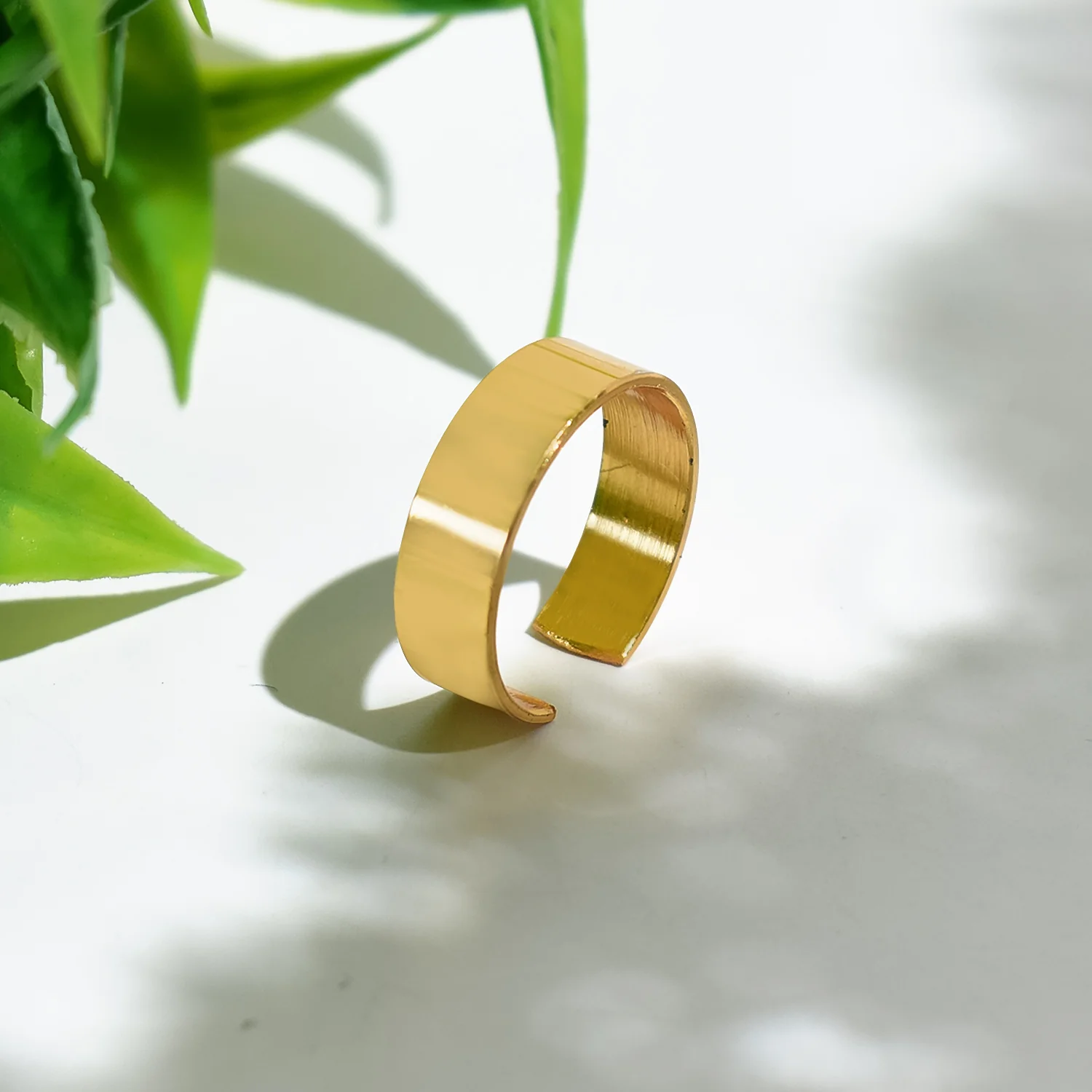 Personalized Gold Stainless Steel Adjustable Name Ring - Image 2