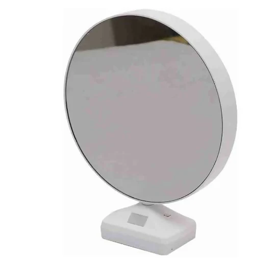 Customized Round LED mirror Photo Frame Lamp with White Base – Personalized Night Light for Couples with Glowing Effect – Romantic Tabletop Décor Gift for Anniversaries, Weddings, Valentine's Day & Special Occasions - Image 2