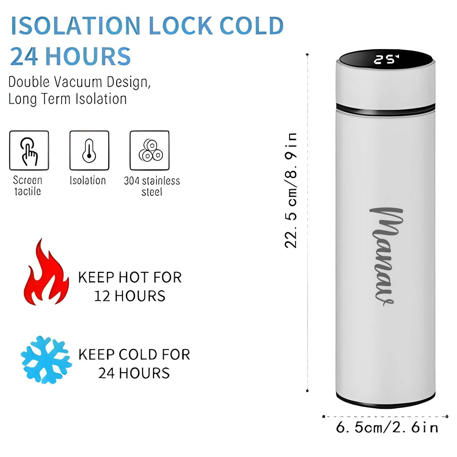 Customized/Personalized Stainless Steel Smart Water Bottle - Image 17