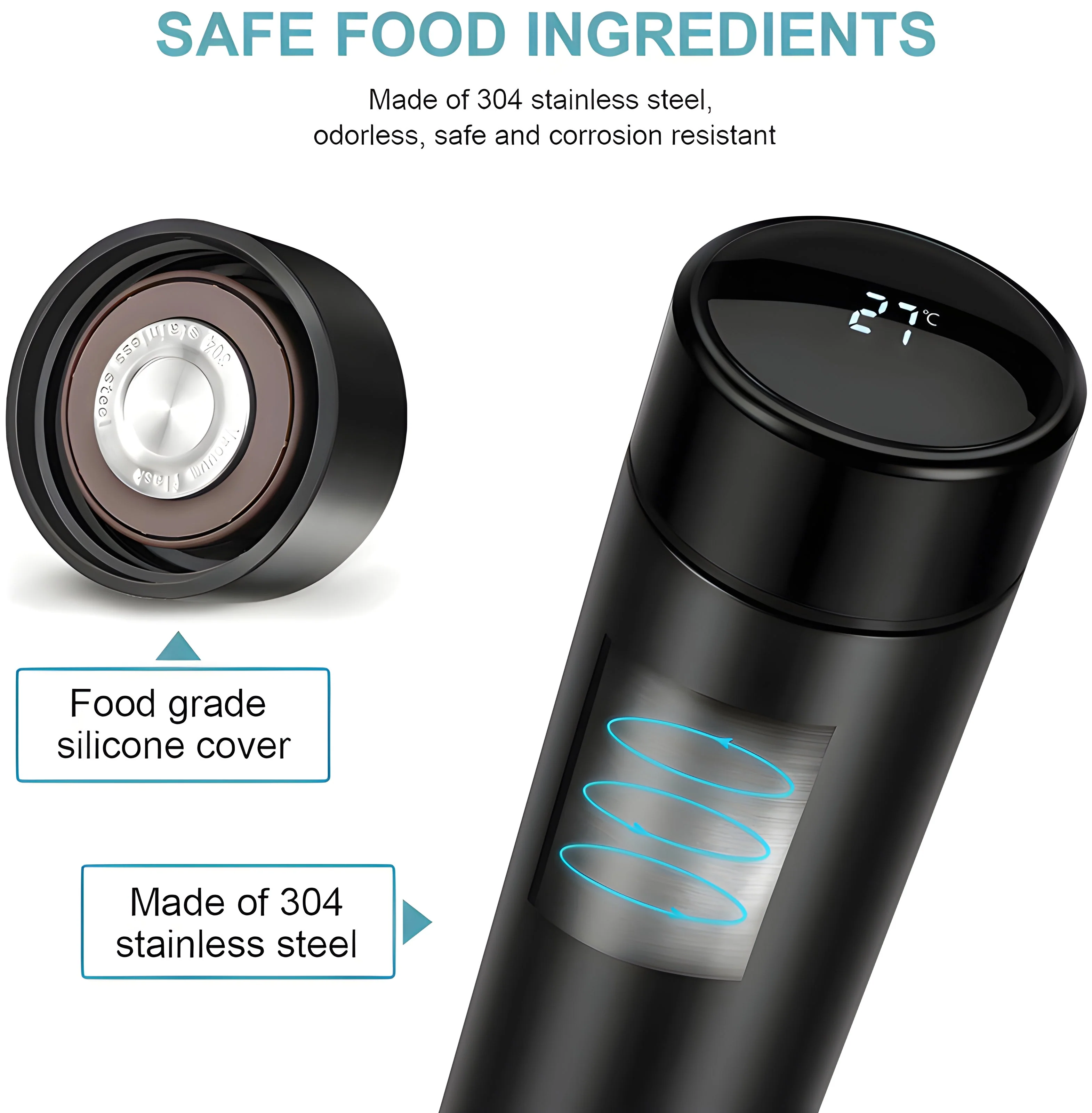 Customized/Personalized Stainless Steel Smart Water Bottle - Image 9