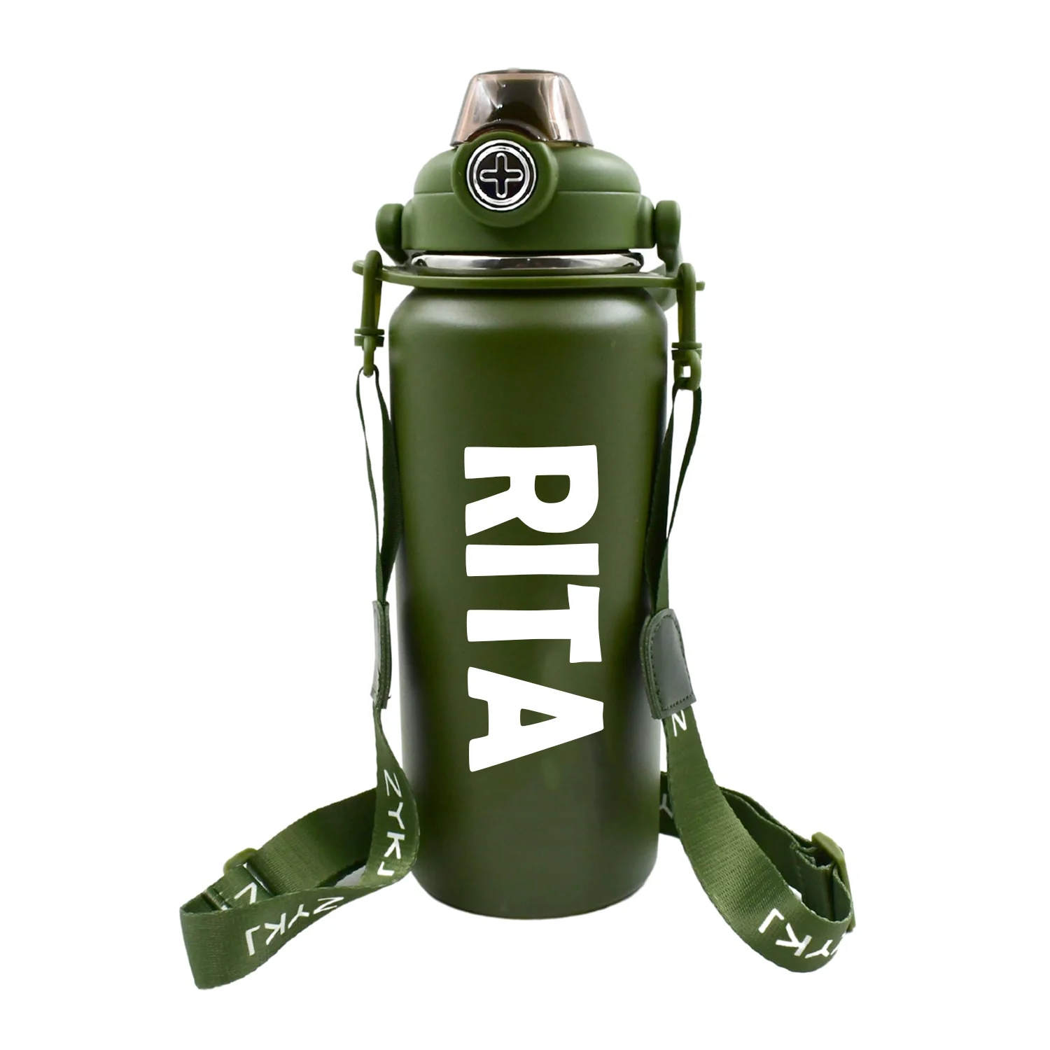 Customize Stainless Steel Water Bottle with Straw, Strap & Handle Vacuum Insulated Thermos Flask Double-Walled Coffee Thermos Flask Leak-proof Water Bottle for Sports, Fitness, Gym (1500ML) - Image 7