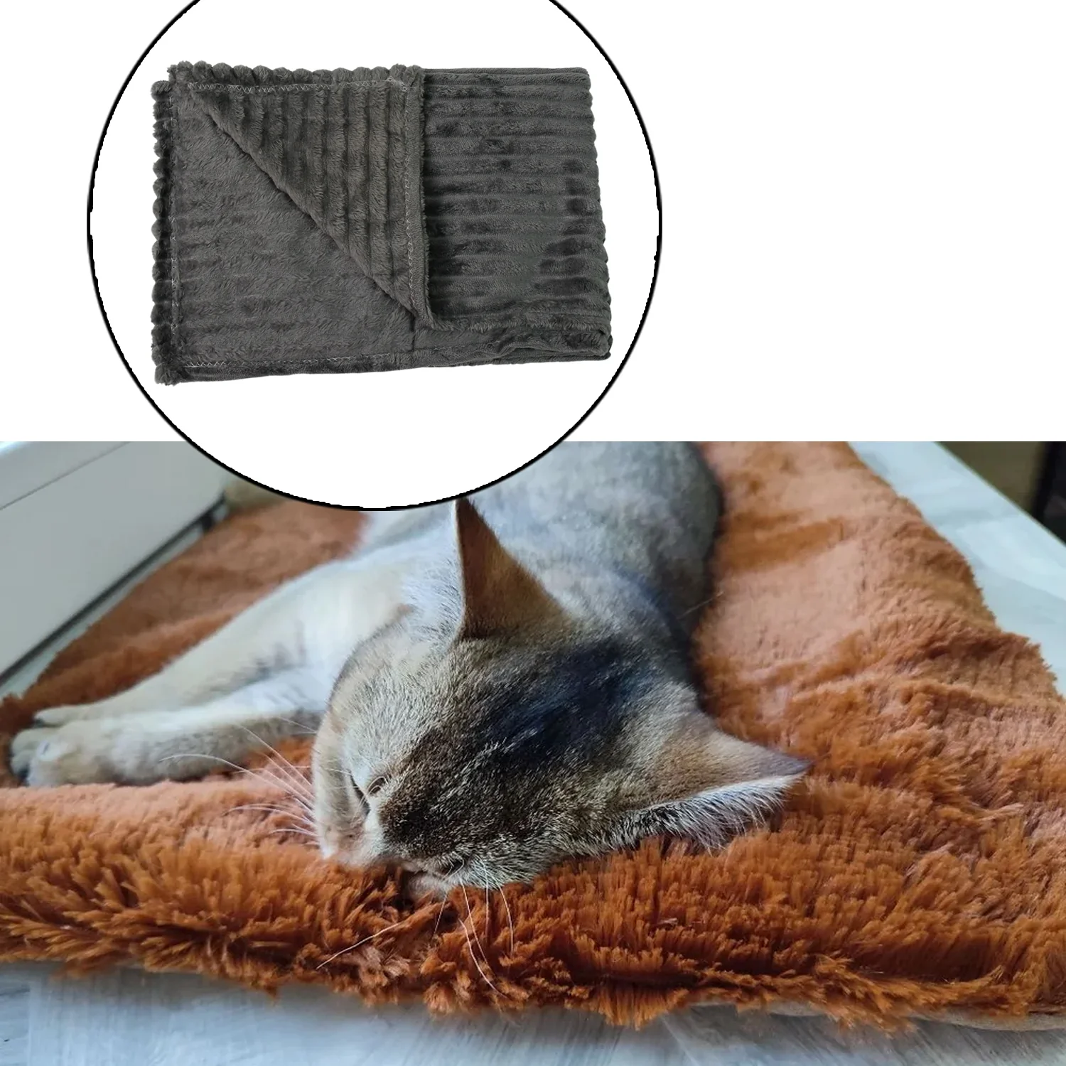 Pet Soft Cat Dog Blanket / Towel (110×70 Cm / 1 Pc / Mix Color & Design) - Image 3