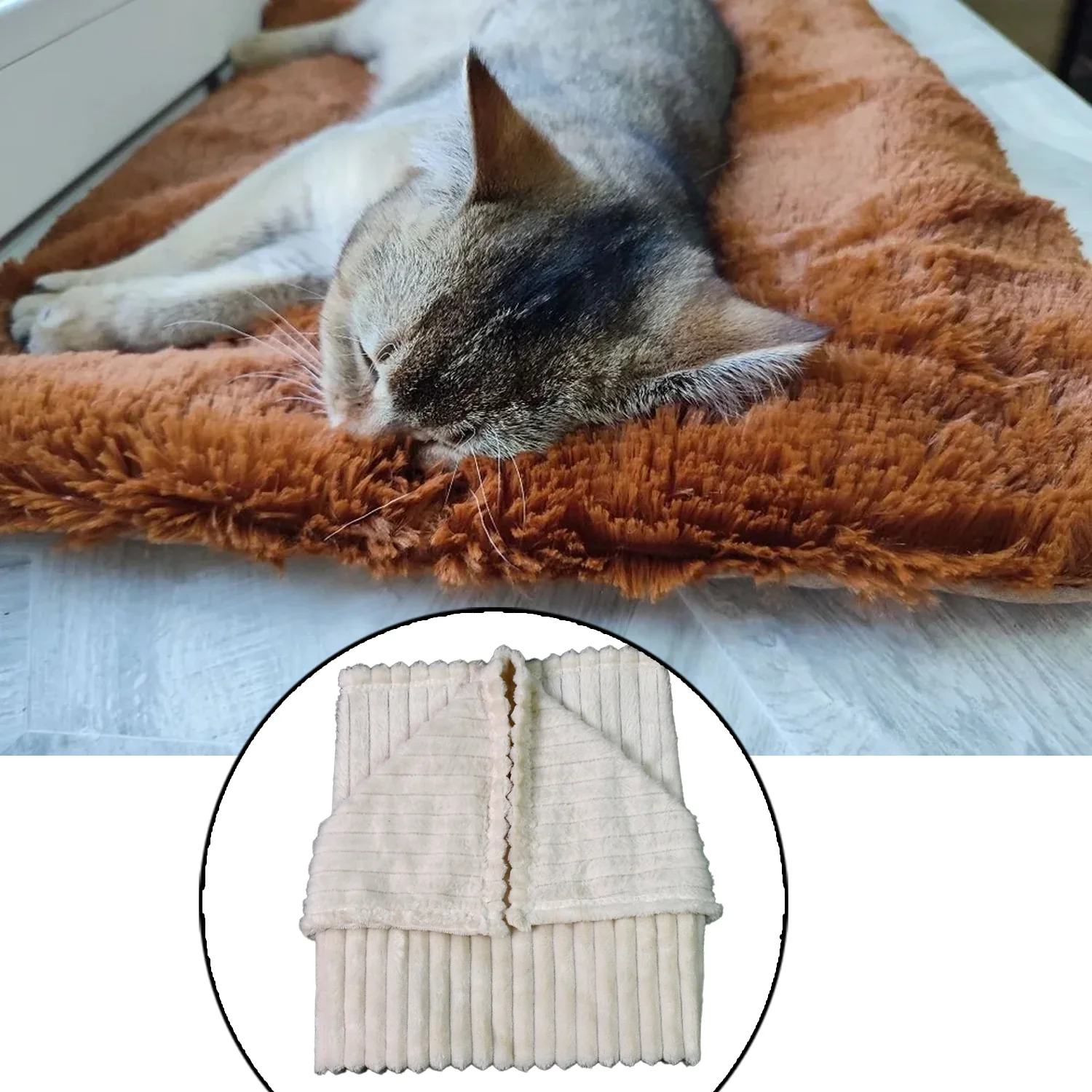 Pet Soft Cat Dog Blanket / Towel Soft Warm (70×50 Cm / 1 Pc / Mix Color & Design) - Image 4