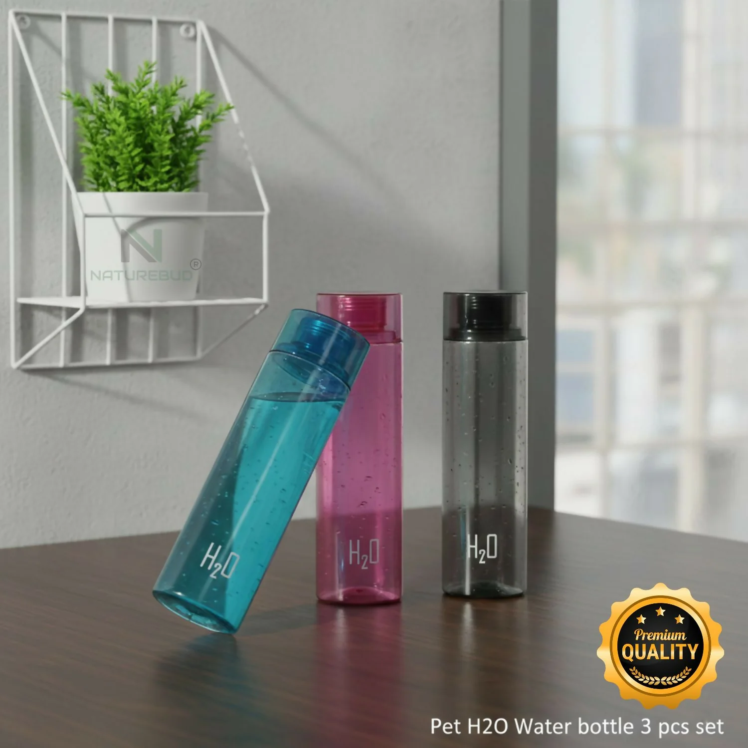 Pet Square Water bottle 3 Pcs Set - Image 2