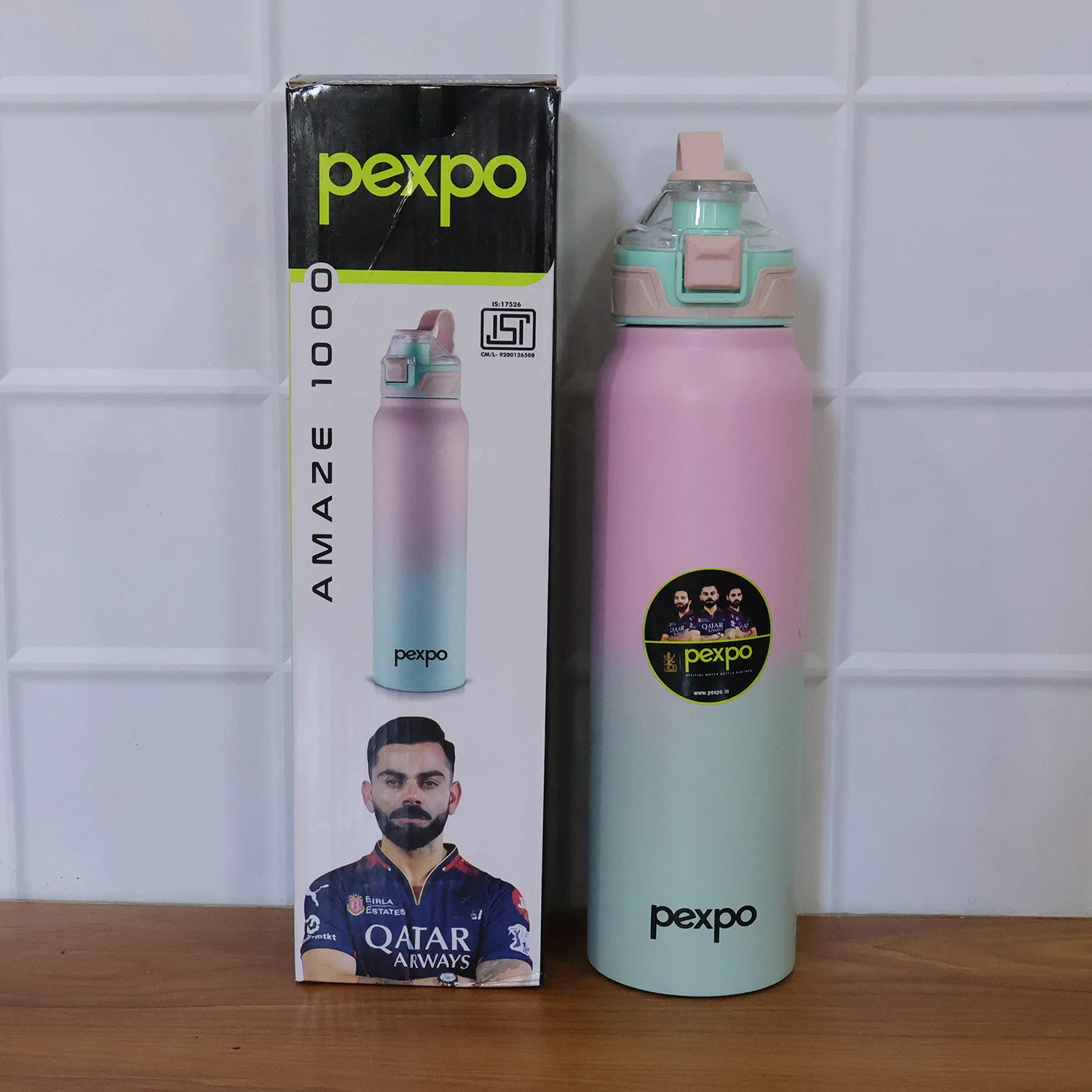 Pexpo Amaze Hot & Cold Insulated Stainless Steel Water Bottle - 1000 ML - Image 7