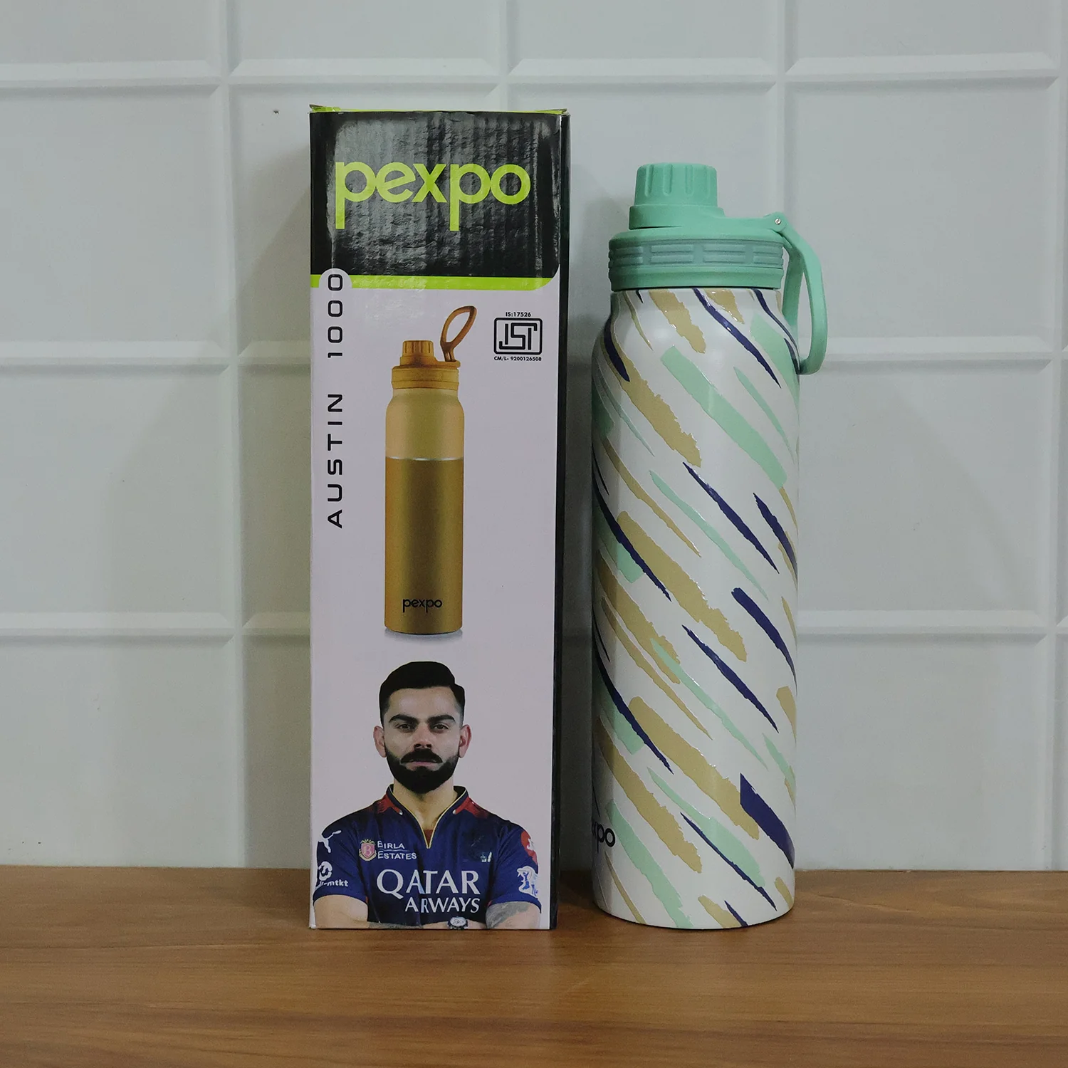 Pexpo Austin Art Stainless Steel Water Bottle 1000 ML (1 Pc) - Image 8
