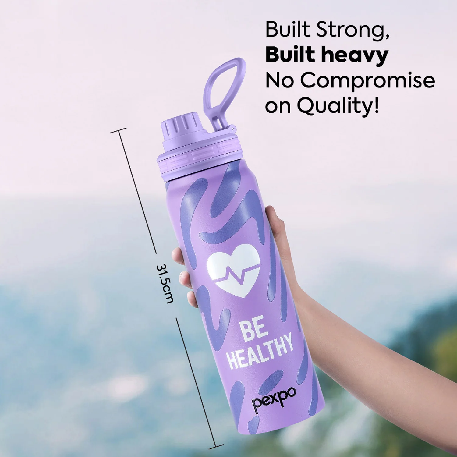 Pexpo Austin Art Stainless Steel Water Bottle 800 ML (1 Pc) - Image 6