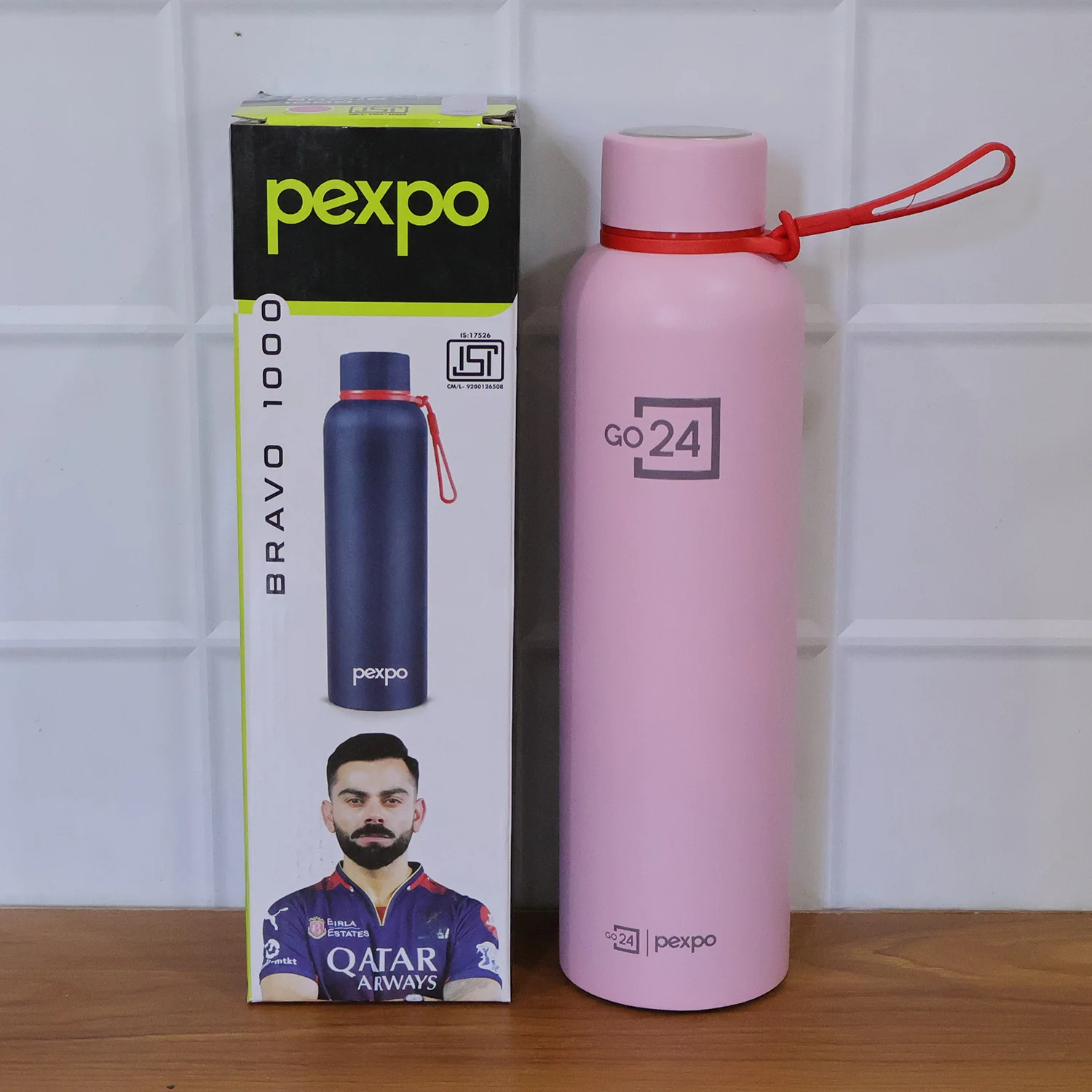 Pexpo Bravo Vacuum Insulated Hot & Cold Stainless Steel Water Bottle 1000 ML - Image 7