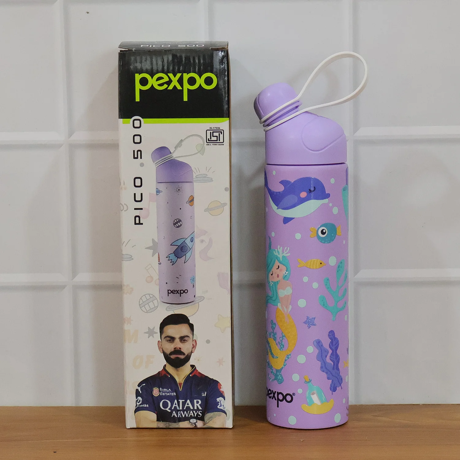Pexpo Pico Art Printed Hot & Cold Insulated Stainless Steel Water Bottle 500 ML - Image 7