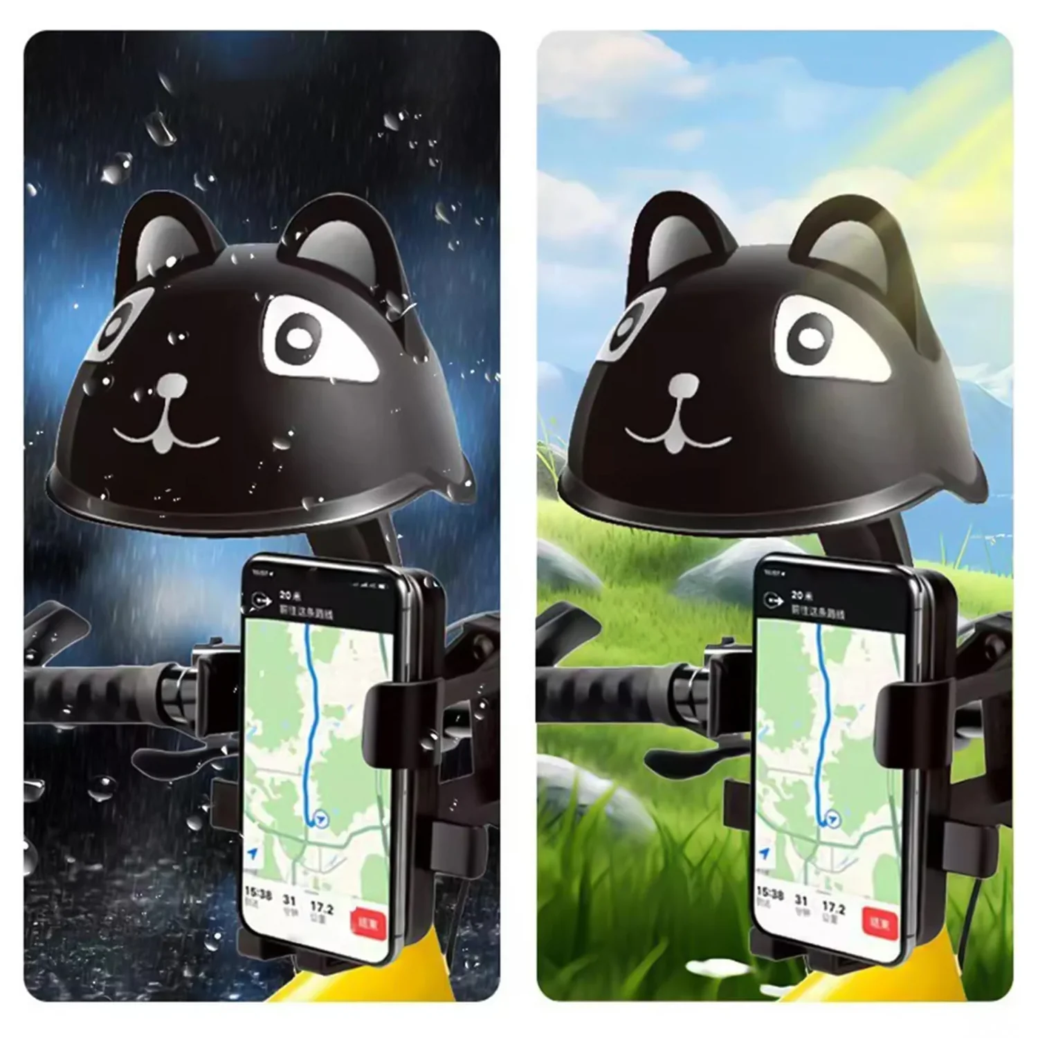Sun Visor for Handlebar with Phone Holder for Bicycles and Motorcycles - Image 4