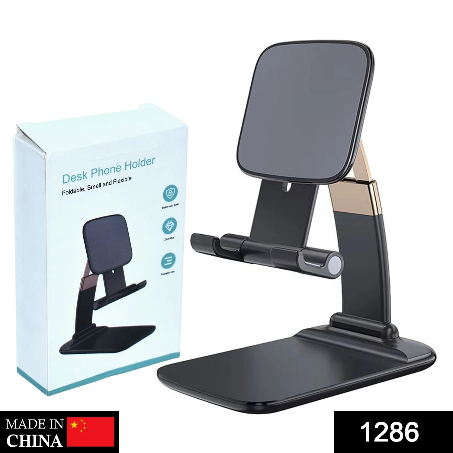 Phone Holder for Table, Foldable Universal Mobile Stand for Desk - Image 3