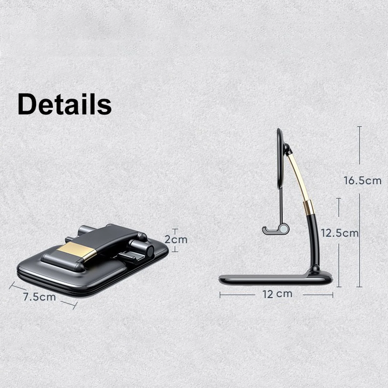 Phone Holder for Table, Foldable Universal Mobile Stand for Desk - Image 6