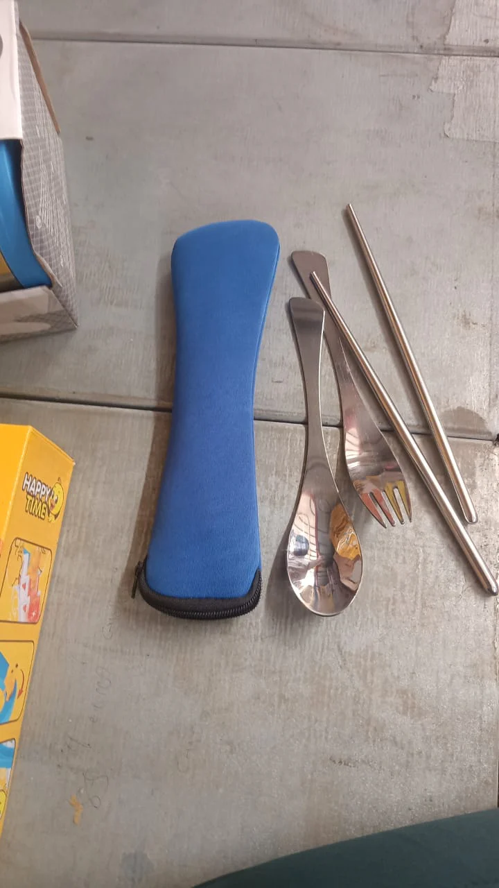 Picnic Dinner Spoon Fork Chopsticks Cutlery Set High Quality Tableware 4 Pc 1 Set - Image 9