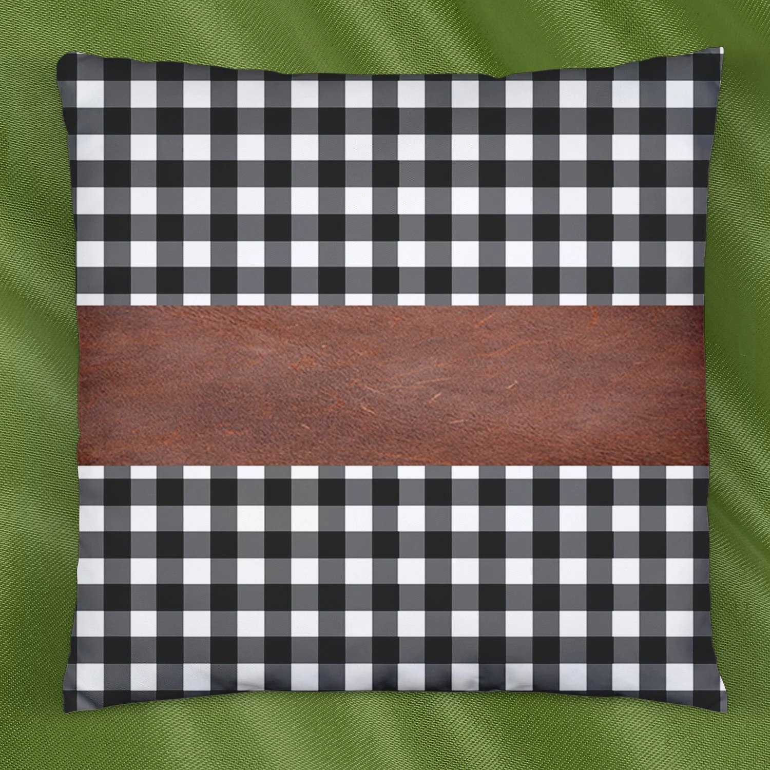Pillow Covers, Leather & Cotton Cushion Covers (17 × 17 Inch / 1 Pair / 2 Pc) - Image 5