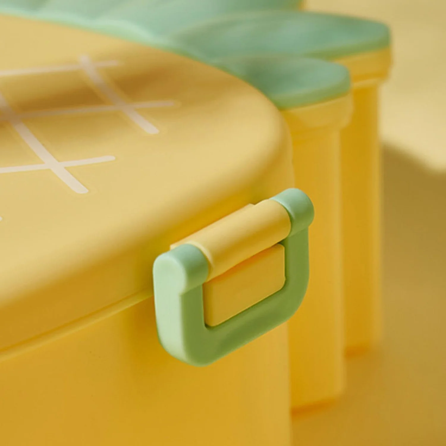 Kids Lunch Box Cute Pineapple Shaped Bento Box with Fork Spoon Snack Container - Image 5
