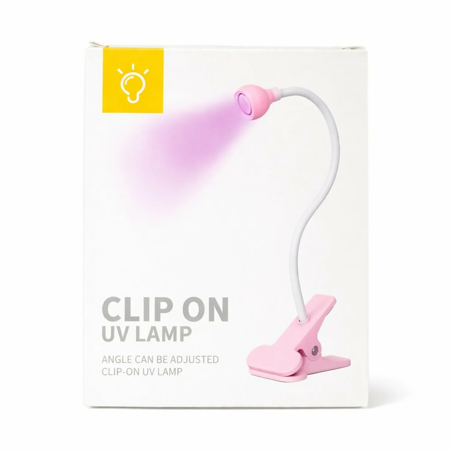 Pink Clip-On UV LED Lamp with Flexible Neck - Image 3