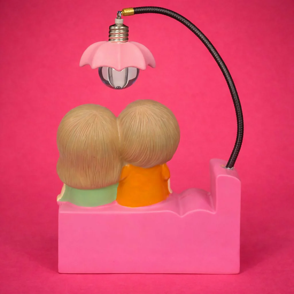 Pink Cute Couple Love Lamp Decorative Night Light Showpiece - Image 4